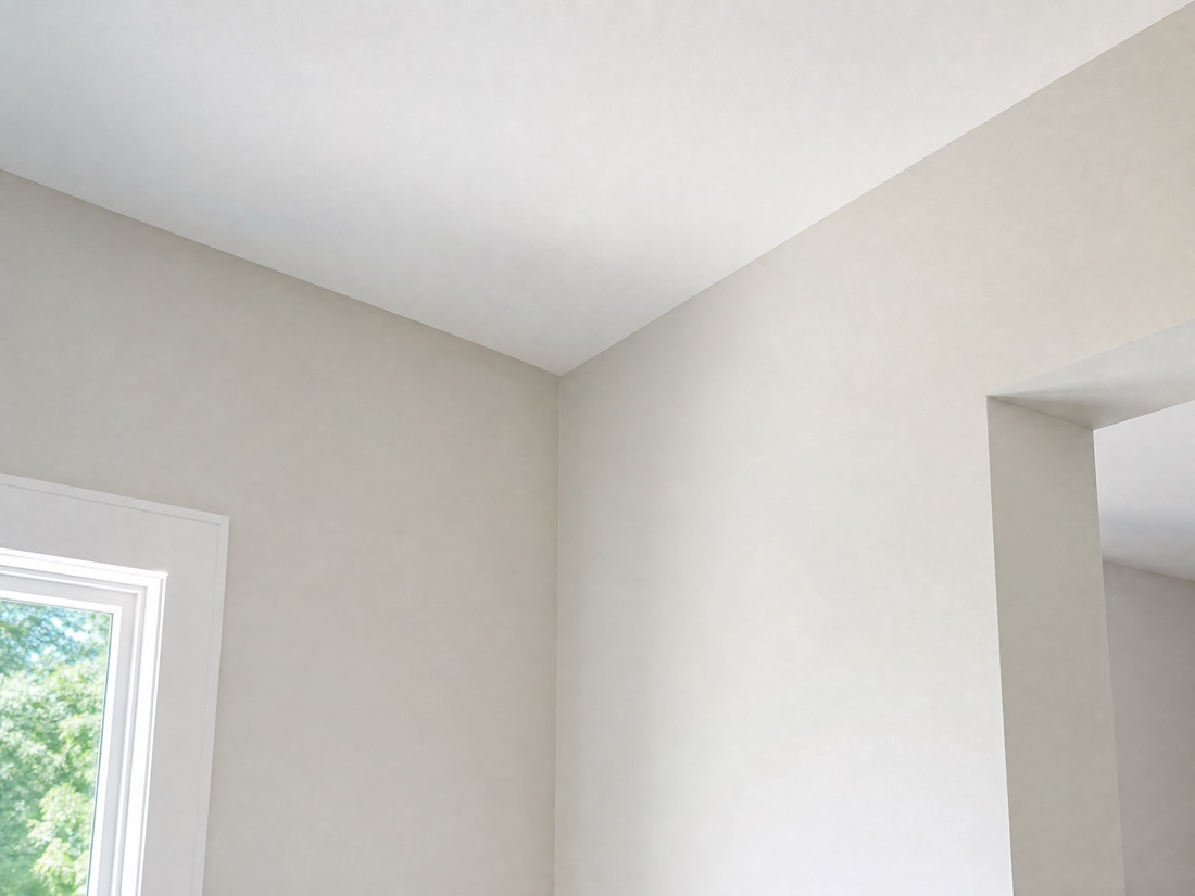 Smooth, freshly repaired and painted drywall by North Standard in Kaukauna
